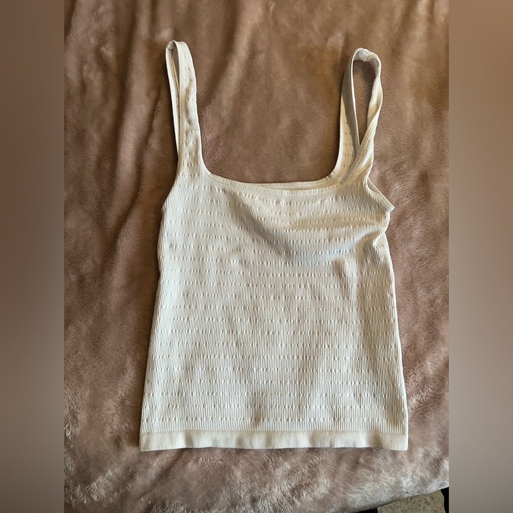 White Free People Movement Tank Top